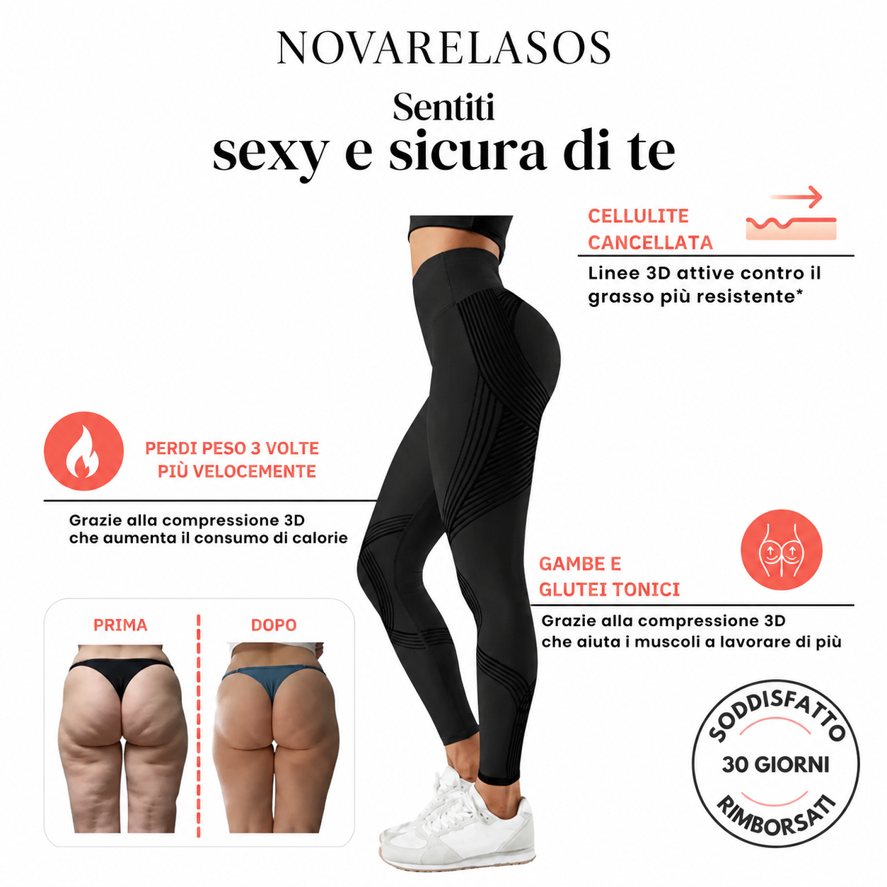 Leggings 3D Novarelasos™ – Scolpisci la tua silhouette ogni giorno